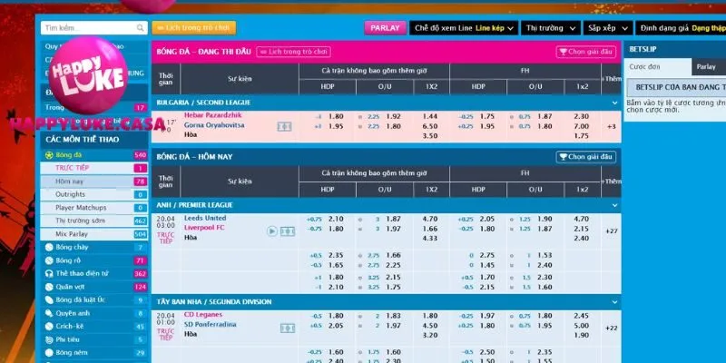 Thể Thao HappyLuke chất lượng cùng nhiều sự kiện