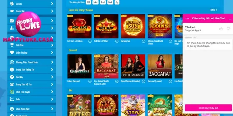 HappyLuke hỗ trợ người chơi rất tận tình và chu đáo